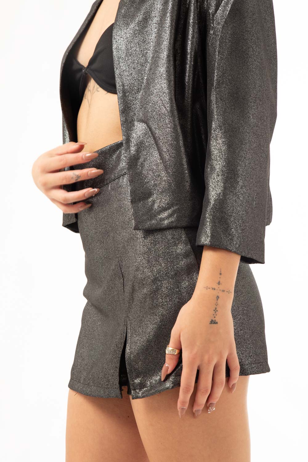 Set Σακάκι και Skort Μεταλλιζέ (2)