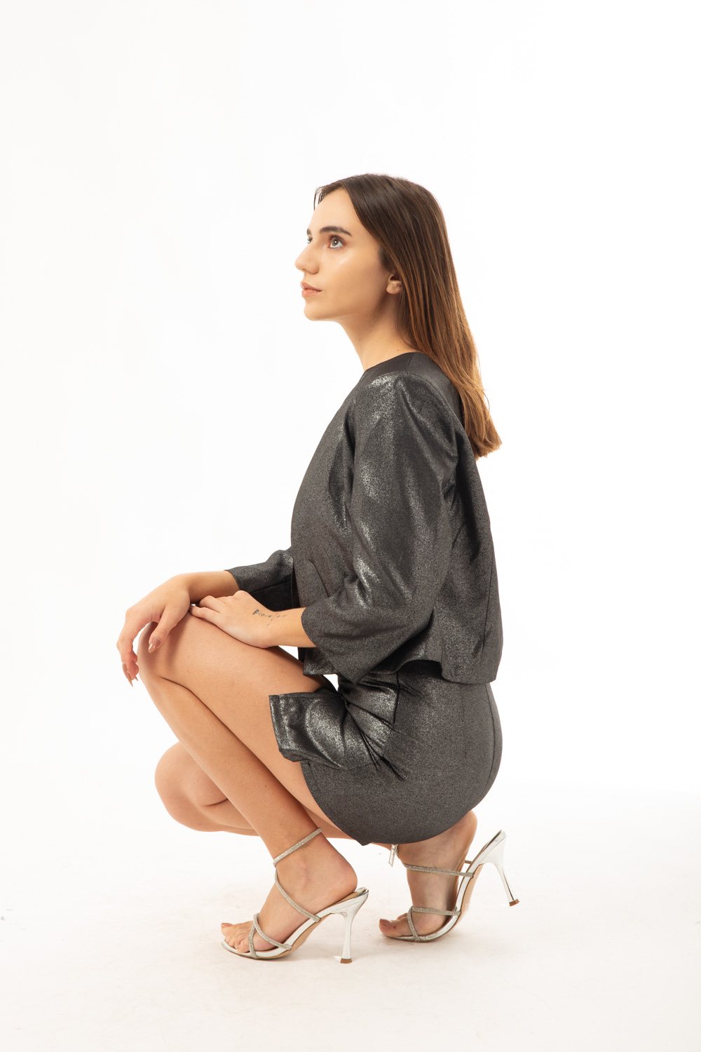 Set Σακάκι και Skort Μεταλλιζέ (2)