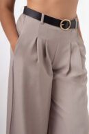 Παντελόνι με πιέτες μπεζ (1)