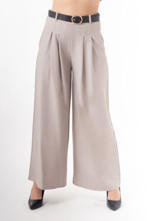 Παντελόνι με πιέτες μπεζ (2)