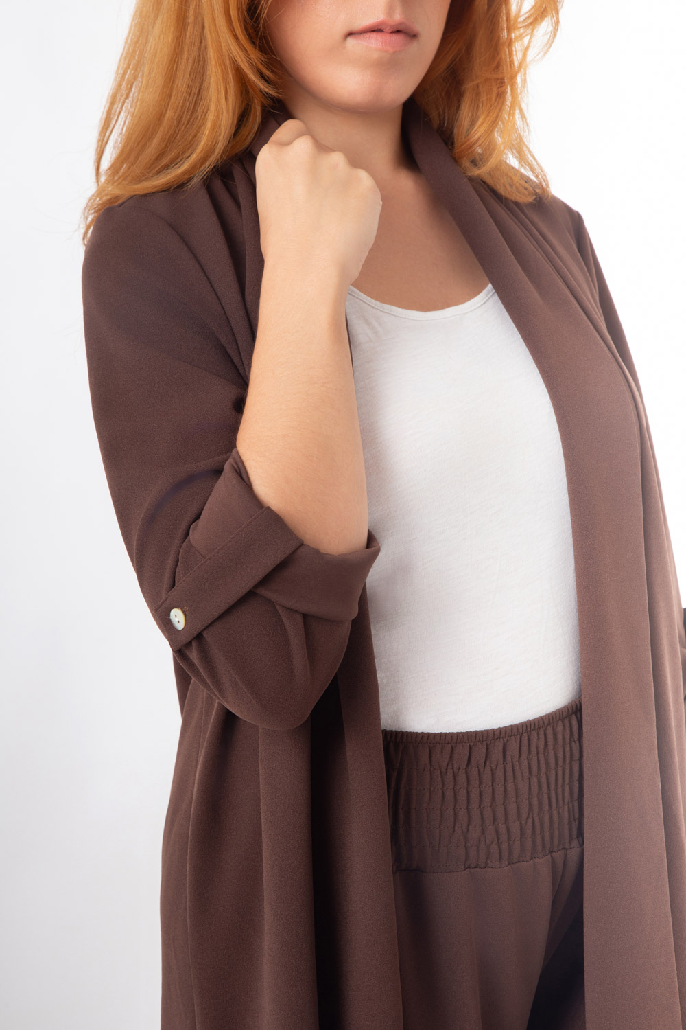 Σετ Παντελόνι-Σακάκι καφέ (2)